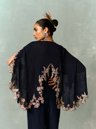 Eclipse royale corset with flared pant and cape