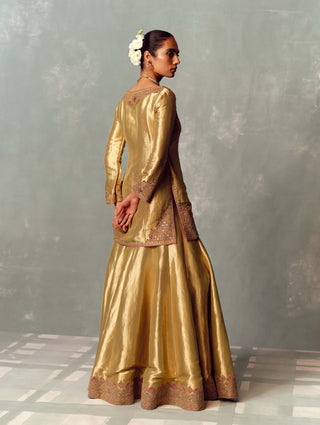 Metallic Fern Sharara Set