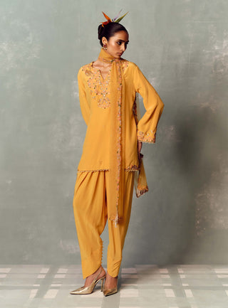 Sunlit mango kurta and salwar set