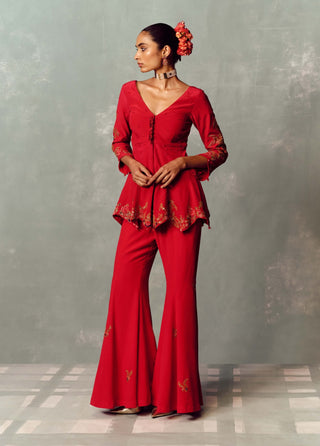 Crimson Dynasty Kurta and Pant