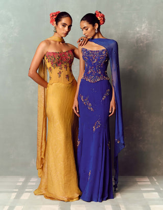 Azure Muse Corset and Skirt Set
