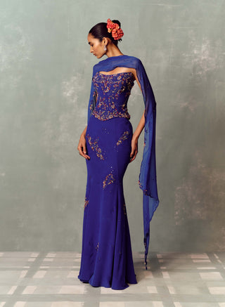Azure Muse Corset and Skirt Set