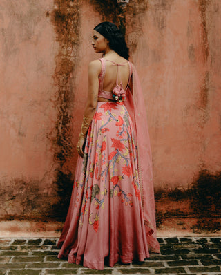 Pink Ombre Lehenga Set by Drishti & Zahabia, available on Indiaspopup.com