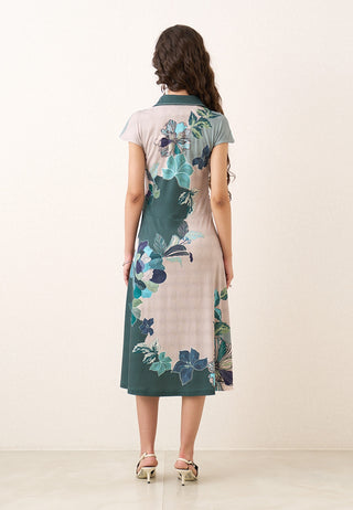Nayara waist gather midi dress