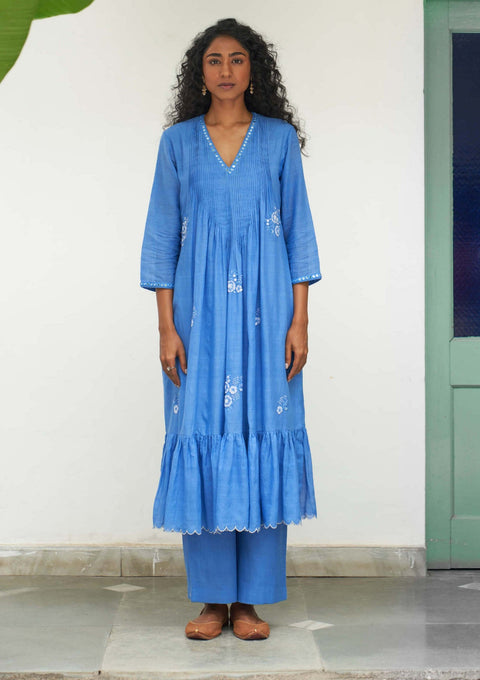 Powder blue sitara kurta set