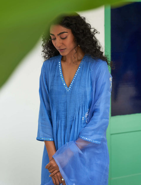 Powder blue sitara kurta set
