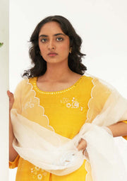 Yellow gul genda kurta set