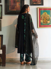 Black sanjh kurta set