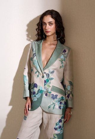Rae knotch collar jacket and pants