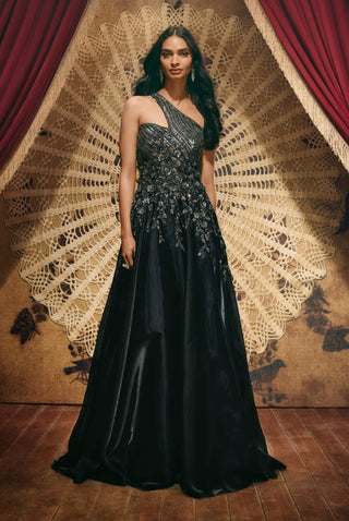 Edith blue embellished gown