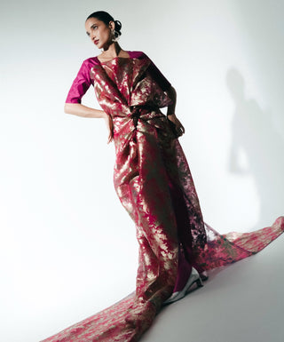 Ekaya Pink Paradise Sari available on indiaspopup