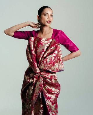 Ekaya Pink Paradise Sari available on indiaspopup