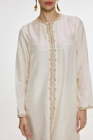 Handwoven white kurta and pants
