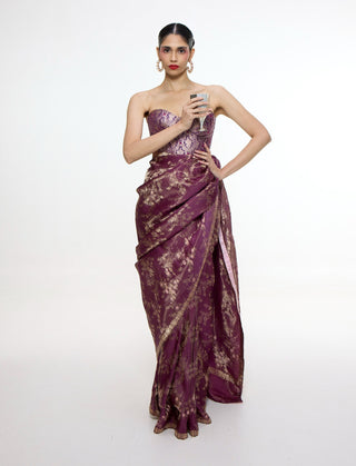Handwoven cocoa brown sari