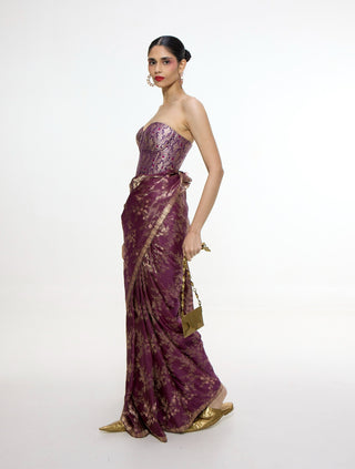 Handwoven cocoa brown sari