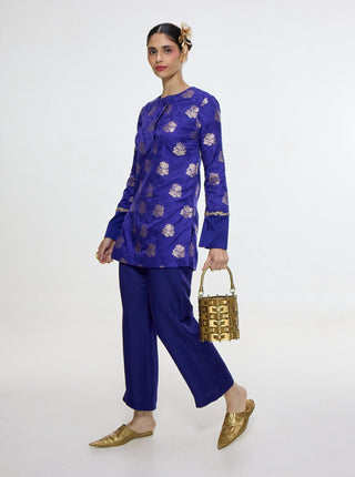 Royal blue kurta and pants