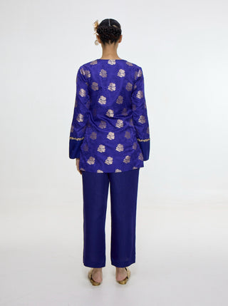 Royal blue kurta and pants