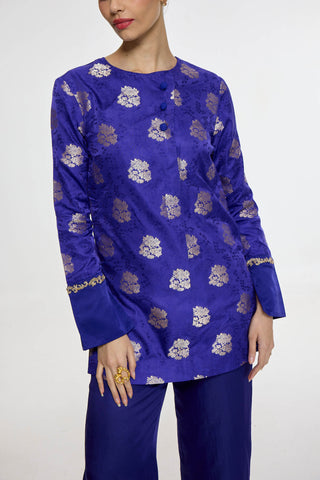 Royal blue kurta and pants
