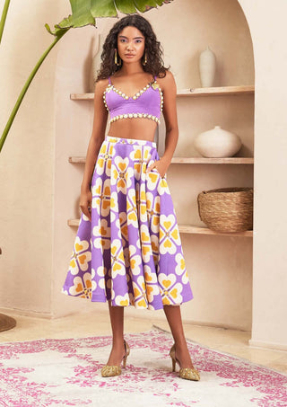 Papa Don'T Preach By Shubhika-Evelyn Lilac Skirt And Top-INDIASPOPUP.COM