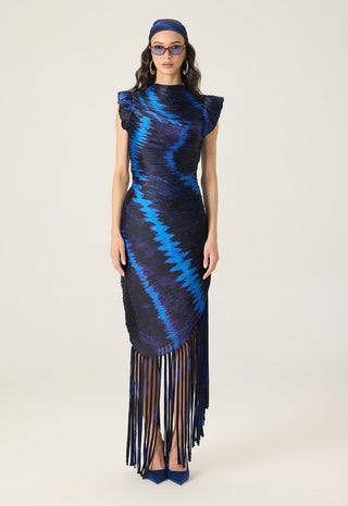Imogen blue printed dress
