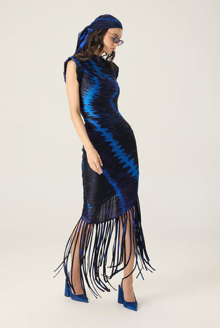 Imogen blue printed dress