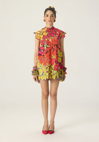Esther multicolor embroidered dress