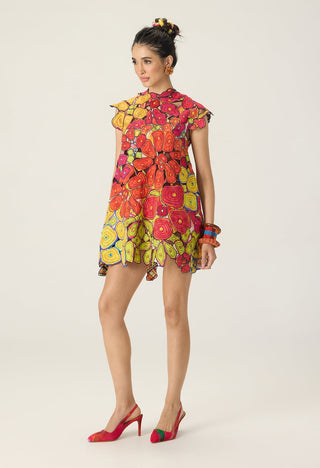 Esther multicolor embroidered dress