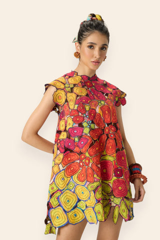 Esther multicolor embroidered dress