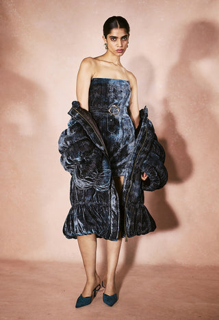 Midnight eclipse dress with jacket