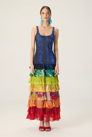 Dallas multicolor printed dress