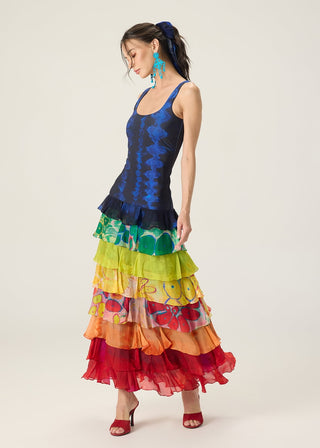 Dallas multicolor printed dress