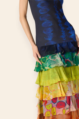 Dallas multicolor printed dress