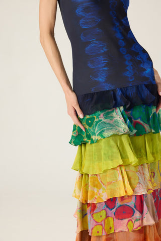 Dallas multicolor printed dress
