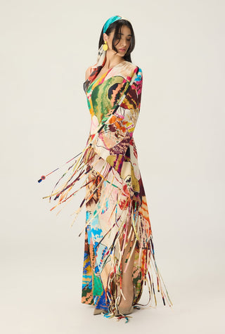 Elmina multicolor printed kaftan
