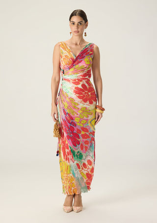 Anya multicolor floral dress