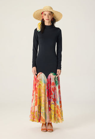 Maeva black multicolor dress