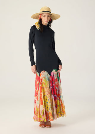 Maeva black multicolor dress