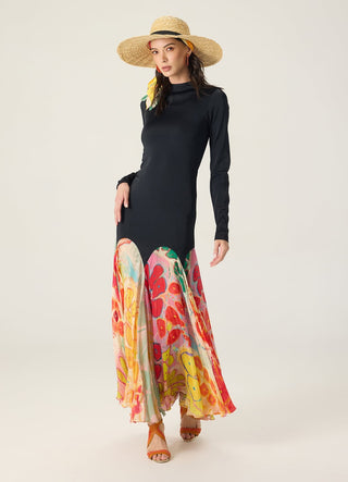 Maeva black multicolor dress