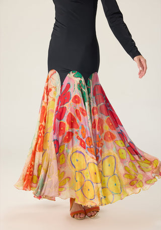 Maeva black multicolor dress
