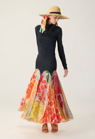 Maeva black multicolor dress