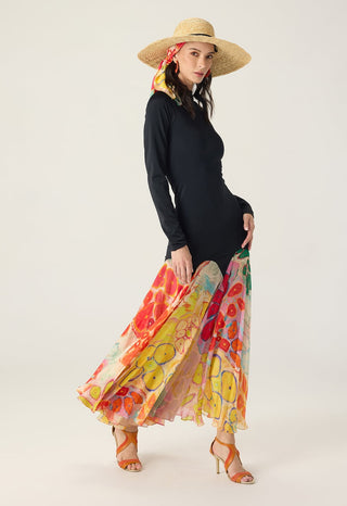 Maeva black multicolor dress