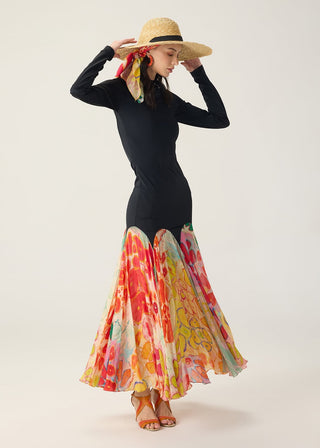 Maeva black multicolor dress