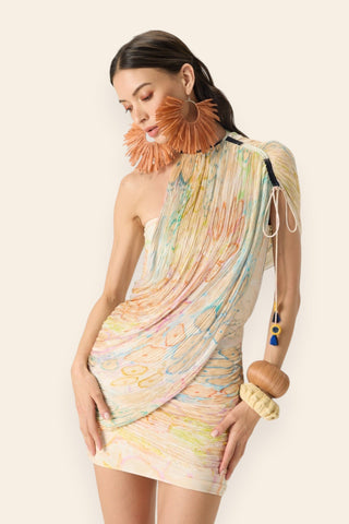 Della multicolor printed dress