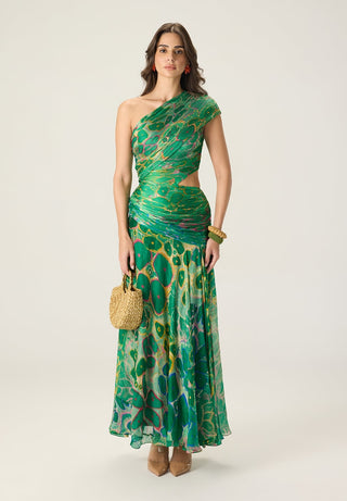 Ally green printed dress