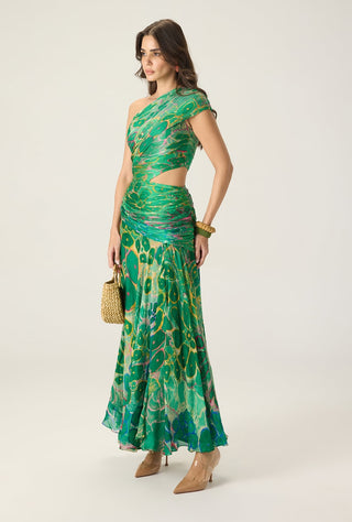 Ally green printed dress