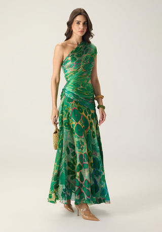 Ally green printed dress