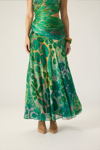 Ally green printed dress
