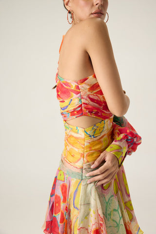 Juliana multicolor printed dress