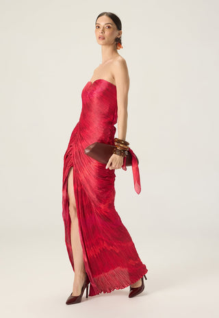 Adelita red printed dress