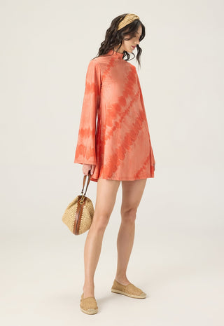 Louisa orange printed dress